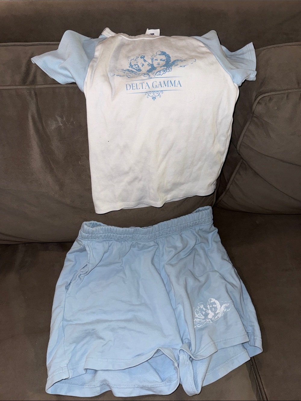 Women's Light Blue & White Delta Gamma Set